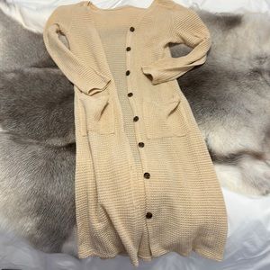 Long duster with 3/4 length sleeves